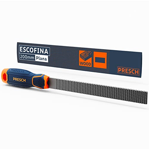 Presch Escofina plana 200mm - Escofina con corte de doble cara para un mecanizado limpio de cantos en madera dura o blanda - Escofina madera profesional