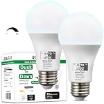 Qualilux Dimmable Dusk to Dawn Light Bulbs Outdoor, Automatic Light Sensing Bulb, Smart Sensor LED Bulbs, 1000LM, 75W Equivalent, Daylight 5000K, LED 12W, A19 E26 Base, 2-Pack, HQ-H029