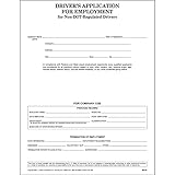 Employment Application for Non-DOT Regulated Drivers, 8.5 x 11, Single-Ply, 25-Pack, J. J. Keller & Associates, Inc.