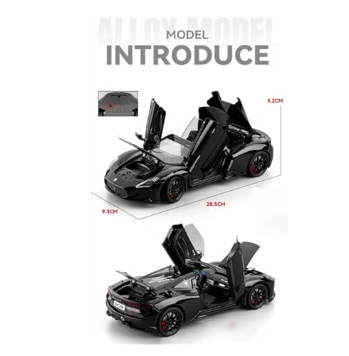 Auto modelo metálico a escala 1:24 Maserati MC20 Cabrio miniatura 6