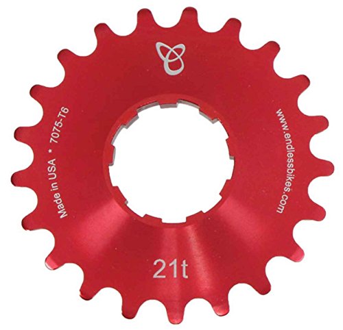 ENDLESS BIKE KICK ASS COG KICK-ASS-COG 7075-T6 ALLOY 21T RED