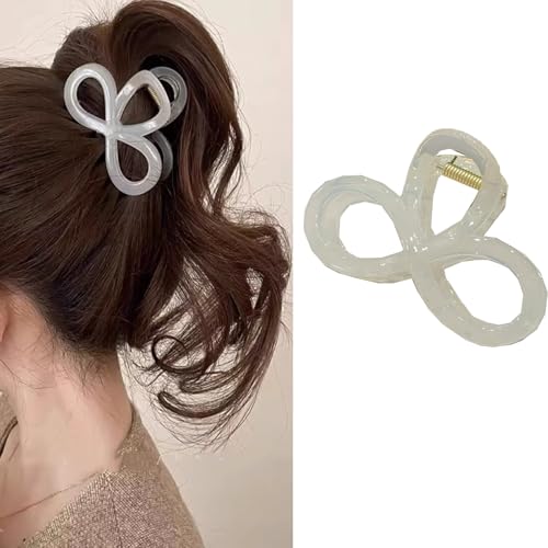 HAPVITAL ヘアクリップ しっかりとまる 可愛い バンスクリップ 軽い 強力 髪留め クリップ ヘアクリップ 髪飾り 小さめ ヘアアクセサリー 日常 お風呂 大人向け 韓国風 おしゃれ 大人 hair clip バレッタ 優雅 エレガント (ミルクホ