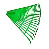 Lawn Rake Head Replacement Pp for Leaves, Grass, Twigs 16.5x13.4inch Versatile Gardening Leaf Removal Tool with 21 Tines, Green