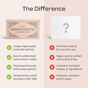 Swedish Rosettes Cooking Set - Funnel Cake Maker with Traditional Waffle Iron - Unique Gifts for Cooks Baking Set - Bunuelos Cookie Mold - Cooking Gifts, Chef Gifts, Food Gift, Hostess Gift Swedish Rosettes Cooking Set Funnel Cake Maker with Traditional Waffle Iron Unique Gifts for Cooks Baking Set Bunuelos Cookie Mold Cooking Gifts Chef Gifts Food Gift Hostess Gift