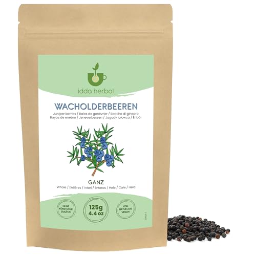 IDDA Herbal Wacholderbeeren getrocknet 125g Wacholderbeeren ganz ohne Zuckerzusatz Trockenfrüchte