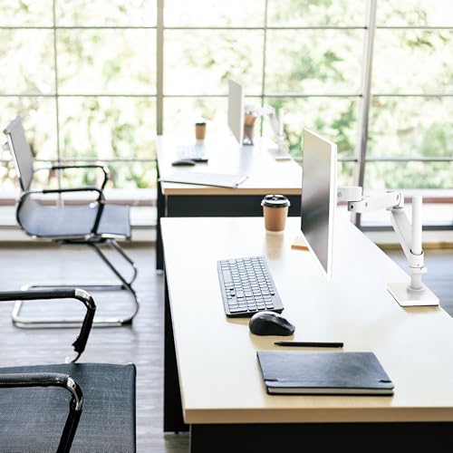 Image of Ergotron - Upgraded LX Pro Premium Monitor Arm, Single Monitor Desk Mount - fits Flat Curved Ultrawide Computer Monitors up to 34 Inches, 4 to 22 lbs, VESA 75x75mm or 100x100mm - Tall Pole, White
