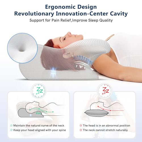Adjustable Cervical Memory Foam Pillow for Neck and Shoulder Pain Relief