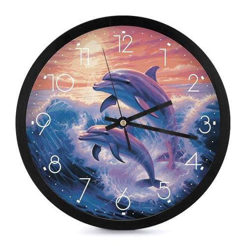 Horloge murale dauphins, une idée cadeau déco et utile - 2
