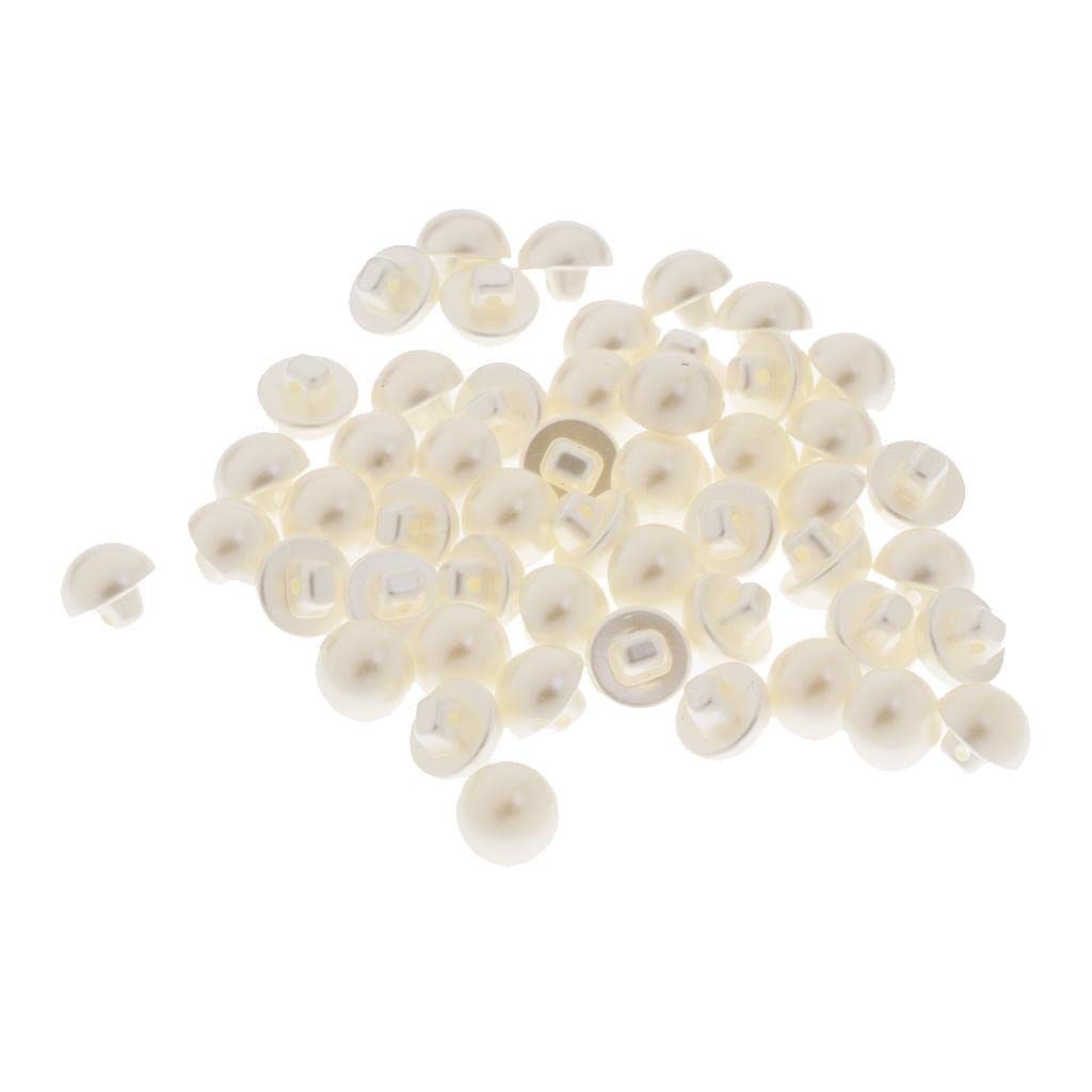 NBEADS 30 Stück Perlmutt-Knöpfe Mit Stiel - Natürliche Muschelknöpfe 11mm Für Näharbeiten & DIY