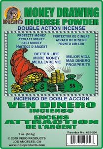 Indio Incienso en polvo de doble acción dibujo de dinero 2 colores