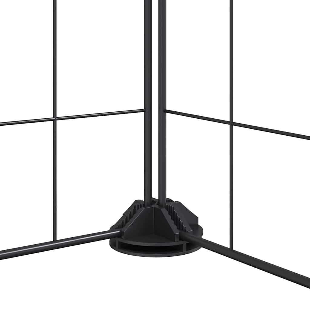 28-TLG Haustierkäfig aus pulverbeschichtetem Stahl 35x35 cm mit Tür, schwarz, geräumig für Kaninchenstall Meerschweinchenkäfig Nagerkäfig, Outdoor Indoor Gehege platzsparend