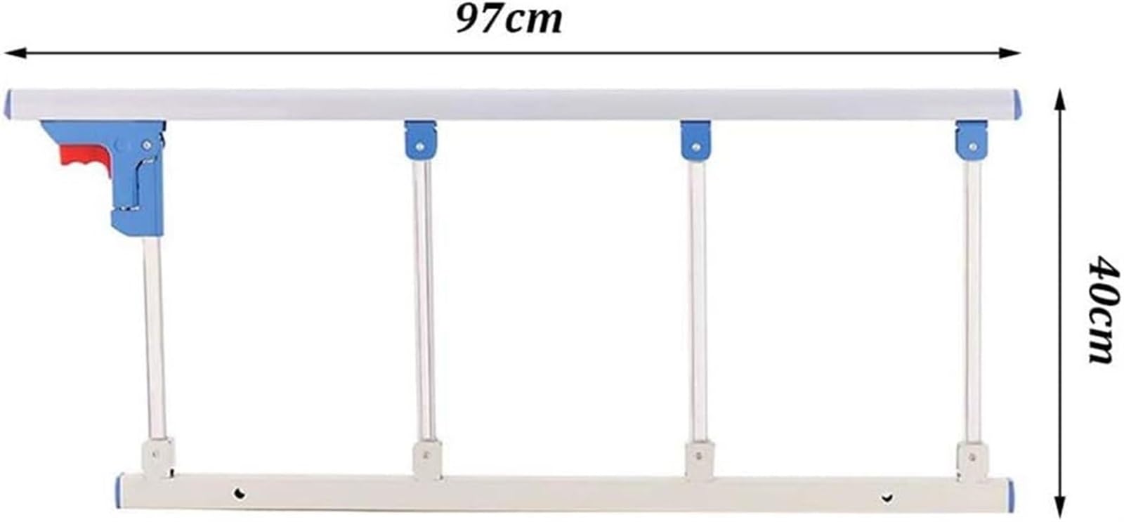FBITE Sponda Letto Pieghevole di Sicurezza for Anziani Sponda Letto Pieghevole for Adulti for Ospedale/Casa, Maniglione Lungo