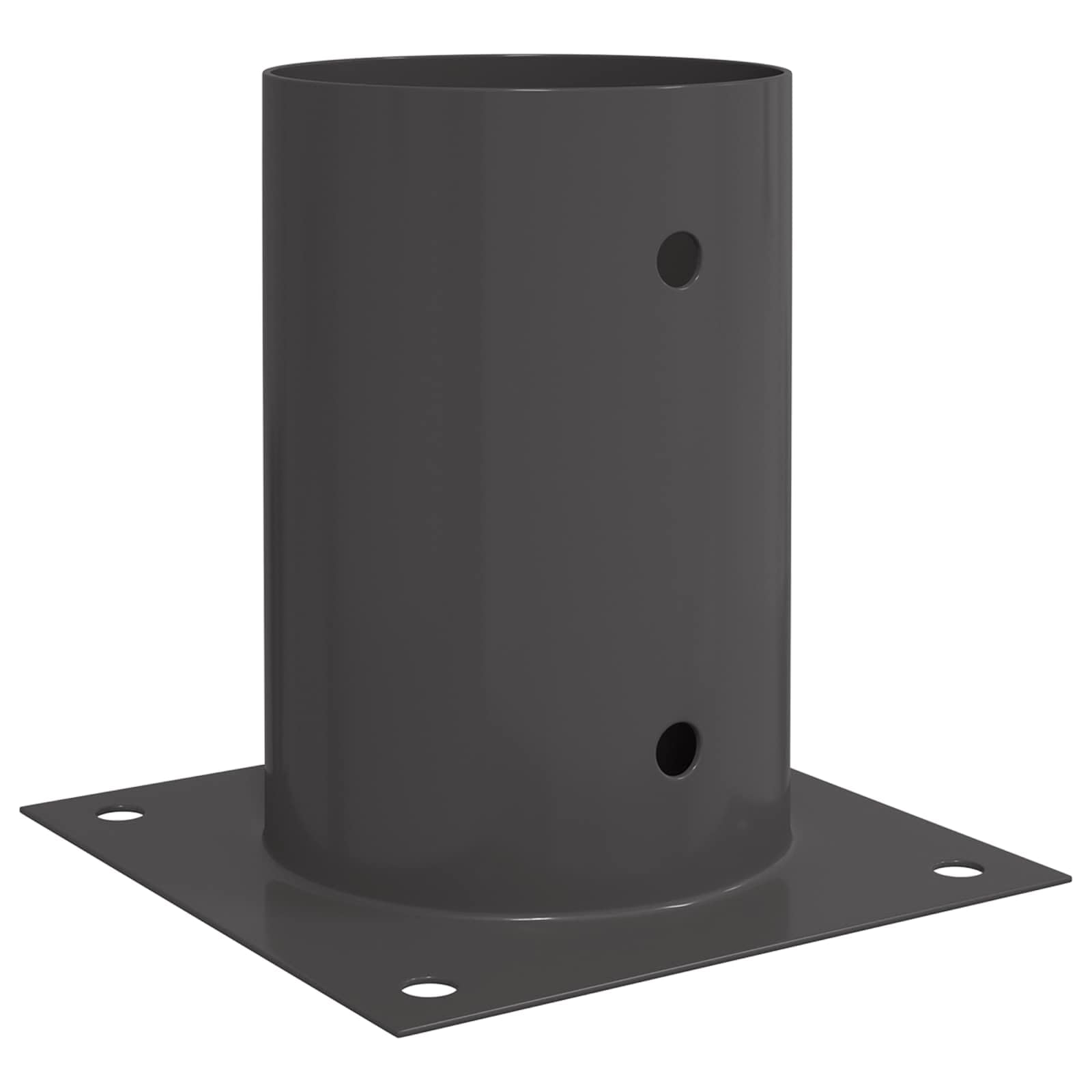 12 szt. kotwy gruntowe okrągłe 15 x 15 x 15 cm antracytowe metalowe śledzie do kominka, paleniska, mocowanie ogrodowe