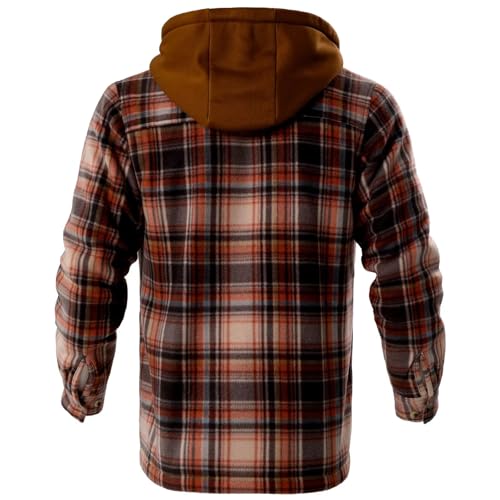 Image of LeeHanTon Mens Flannel Jacket Heavyweight Sherpa Fleece Jackets Outdoor Hiking Casual Soft Warm Coat with Pockets