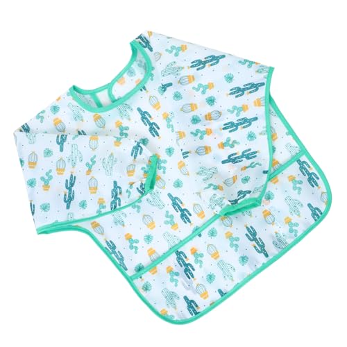 LIFKOME Babero De Manga Larga Para Babero Reutilizable Para Comer Babero Infantil Con Diseño De Cactus Para Evitar Manchas Comida