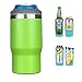 Gteller Aislador de latas y botellas de acero inoxidable 4 en 1, tapas bidireccionales de 14 onzas, enfriador de latas con aislamiento SUS, soporte para botellas de cerveza (verde)
