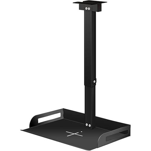 Universal Projector Ceiling Mount with Tray for Projector/Camera, Aluminum Alloy Boom-33lbs Load Capacity - Universal Bracket - Height Adjustable 11.4-22inches, in-Tube Cable Routing