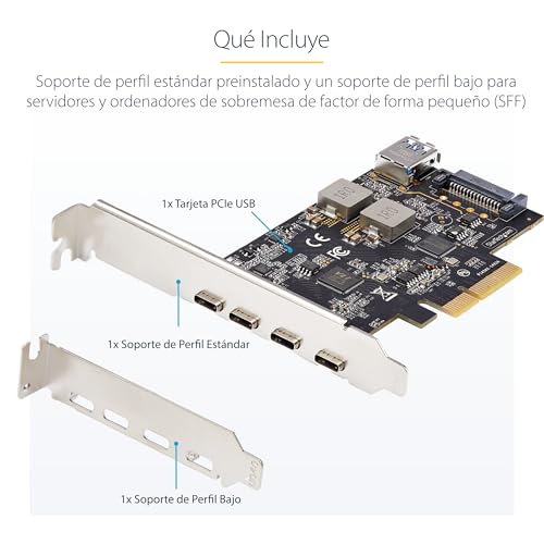 Tarjeta PCIe USB 10Gbps StarTech de alta velocidad para transmisión masiva 7