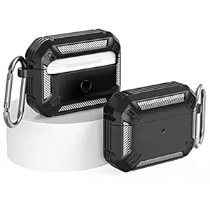 Sunkizzrs Compatible with Airpods 3 Case, Full-Body Rugged Armor Series Protective Cover Case Skin with Keychain (Front LED Visible) [AIRPODS NOT Included] (for Airpod 3)