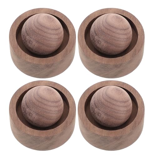 4 piezas bolas difusoras de aromas de madera nogal natural
