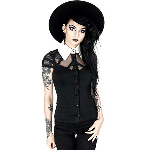 Preisvergleich Produktbild Wednesday Shirt mit großem, weißem Kragen (XXL - 110 cm)