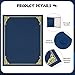 24 Pack Navy Blue Certificate Holders with Gold Foil Border, Certificate Covers for 8.5 x 11 Inch Certificate Paper Graduation Award Documents