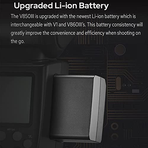 Godox V850Iii 2600Mah Li-Ion Battery Camera Flash For Canon Sony Nikon Fuji Fujifilm Olympus Panasonic Pentax Camera Flash Speedlight Speedlite,For Dslr Cameras Digital Cameras With Standard Hot Shoe #TOP4