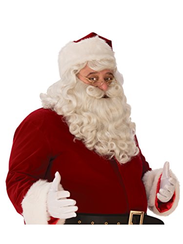 Rubies Santa Claus Premium Beard & Wig Set for Adults Mens No Size