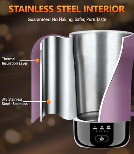 Image of Self-Heating Coffee Mug, 14oz Heated Coffee Mug - Rechargeable Temperature Control Coffee Mug Keep Coffee Hot, Smart Mug Great Gift for Coffee Lovers & Slow Sippers