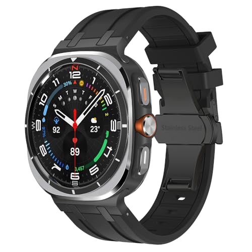 Bracelet Samsung Galaxy Watch Ultra 47mm noir silicone Correa