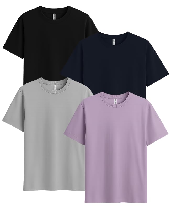 Image of Sleepynuts Women Boyfriend Plain Round Neck Half Sleeve T-Shirt