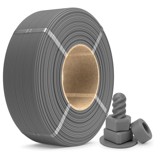 Image of SUNLU PETG Filament Refill 1.75mm 1KG, Matte Grey | High Speed 3D Printer Filament Refill, No-Spool PETG Refill for Reusable Spools Compatible with Bambu Labs Filament Printer