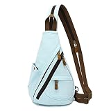 Canvas Sling Bag - Small Crossbody Backpack Shoulder Casual Daypack Rucksack for Men Women