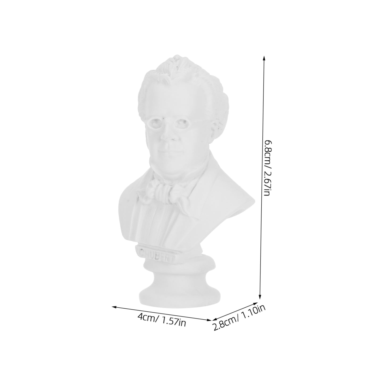 GRIRIW Realistic Resin Bust Statue Mini Desktop Decor European Home Office Decor Musician Sculpture Resin Mini Bust Statue