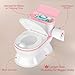 CheerTry 2-in-1 Toddler Potty Training Toilet - Larger Potty Chair & Detachable Training Seat for Boys & Girls Ages 1-3 with Flushing Sound, Wipes Storage, Toilet Paper Holder - Pink