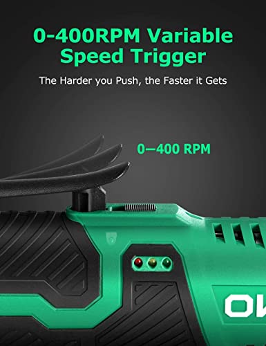 Image of KIMO Cordless Electric Ratchet Wrench Bare Tool, 3 /8 inch 40 Ft-lbs 400 RPM 12V Power Ratchet Wrench, Variable Speed Trigger-Bare Tool Only