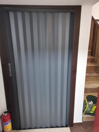 Porte pliante rétractable sans perçage métallique avec clé