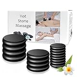 Piedras de basalto naturales: con elementos minerales naturales y excelente función de aislamiento, ideal para tratamientos de masaje corporal profesionales para relajar y aliviar los músculos tensos.