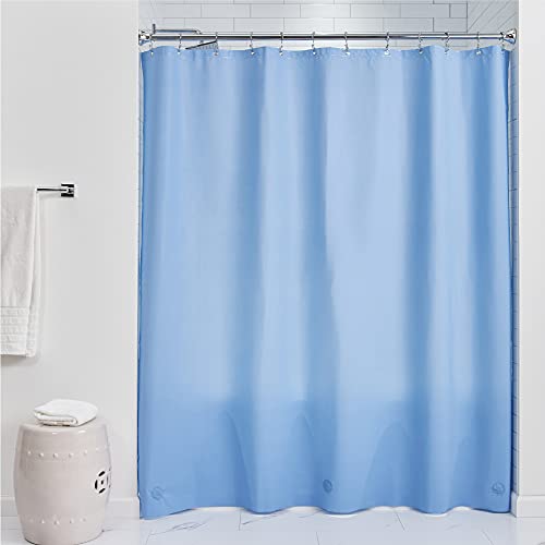 Gorilla Grip Peva Waterproof Shower Curtain Liner, Strong Weighted Magnets, Rust Resistant Grommets, Heavy Duty Thick Liners, Easy Hang, Fits Standard Bathroom Showers And Bath Tubs, 72X65, Blue #TOP5