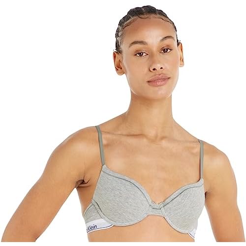 Calvin Klein Underwear Damen T-Shirt BH - Modern Cotton, Grau (Grey Heather 020), 70C (Herstellergröße: 32C)