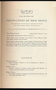 Paperback Perspectives of New Music Fall-Winter 1969 Book