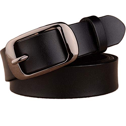 Andongnywell Women Men Leather Belts with Buckle Waist Belt for Jeans Pants Ladies Waist Belt Waistband