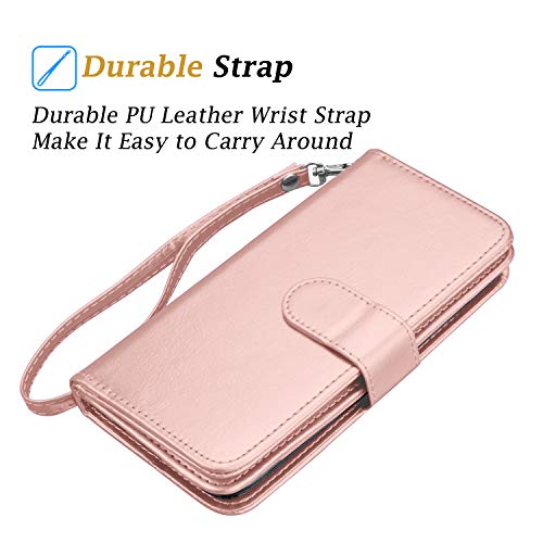 Takfox 1102-2883 Wallet Case For Samsung Galaxy S7 Edge, Galaxy S7 Edge Case Wallet Pu Leather With 9 Card Slots Holder Folio Flip Magnetic Detachable Phone Case&Wrist Strap thumb #5