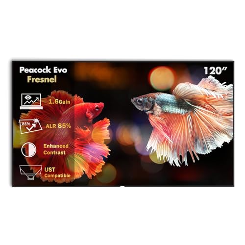 WUPRO Fresnel Peacock Evo stała ramka ekran ALR 8K ekran projekcyjny ekran kina domowego do projektorów UST 304.8 cm