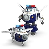 Super Wings 5' Transforming Paul Airplane Toys Vehicle, Action Figure, Plane to Robot, Suitable 3 4 5 year old Preschool Kids, Fun Plane Toys for Boys and Girls, Birthday Gifts, Blue