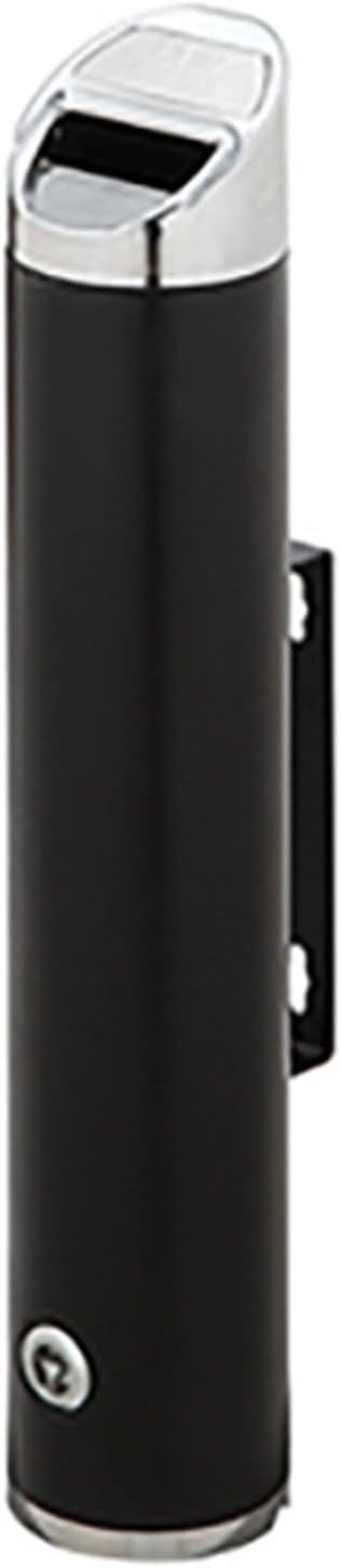 Wall Mounted Outdoor Cigarette Butt Receptacle, Commercial Cigarette Disposal, Metal Cylindrical Cigarette Butt Collector with Lock, Cigarettes Butt Collection Box(Red)