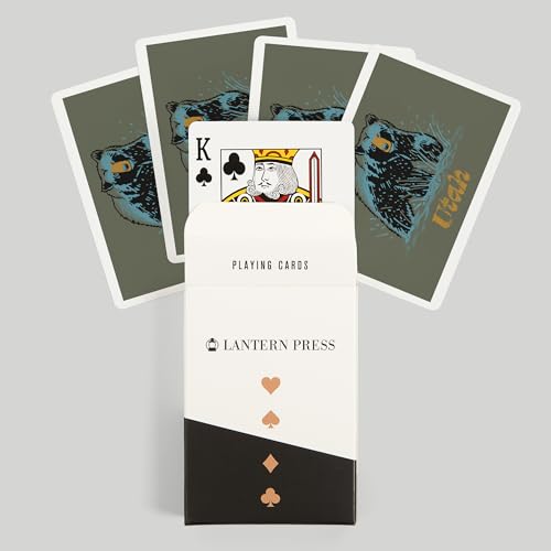Cartas de poker Lantern Press Black Bear 52 naipes miniatura 6