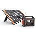 Jackery Solargenerator 500, 518WH Tragbare Powerstation mit SolarSaga 100W Solarpanel, 230V/500W mobile Stromversorgung mit LCD Anzeige für Urlaub auf dem Campingplatz, Outdoor Abenteuer & Notfälle