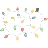 ULTECHNOVO Cadena de Luces LED de Huevo Agrietado de 3 Metros 20 Luces, Luz de Hadas para Decoración de Pascua, Bodas y Dormitorio, Color Cálido Batería y Función Intermitente