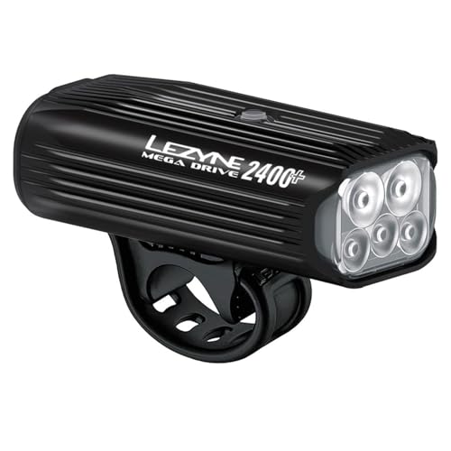 LEZYNE luce mega Drive 2400+ anteriore Nero LEZYNE luce mega Drive 2400+ anteriore Nero
